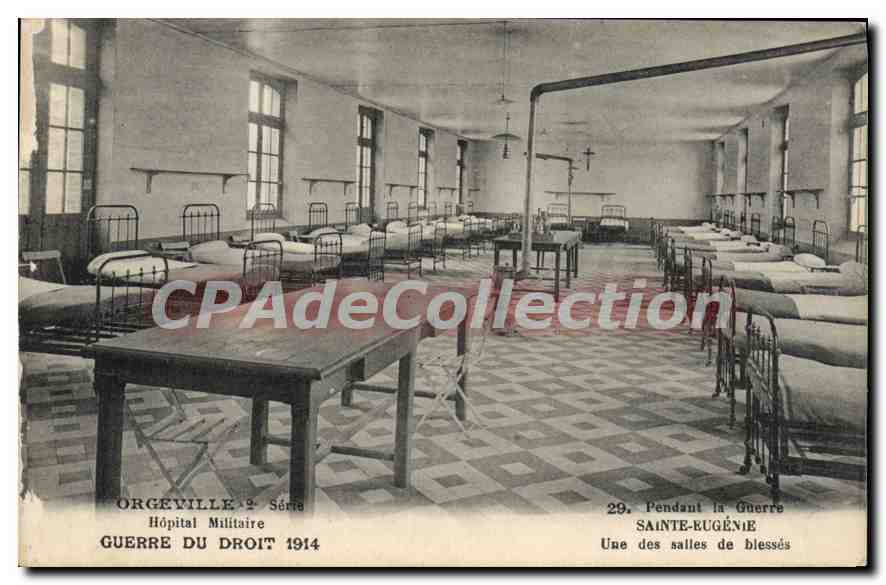 CPA Orgeville hopital militaire Sainte Eugenie Une Des Salles De Blesses