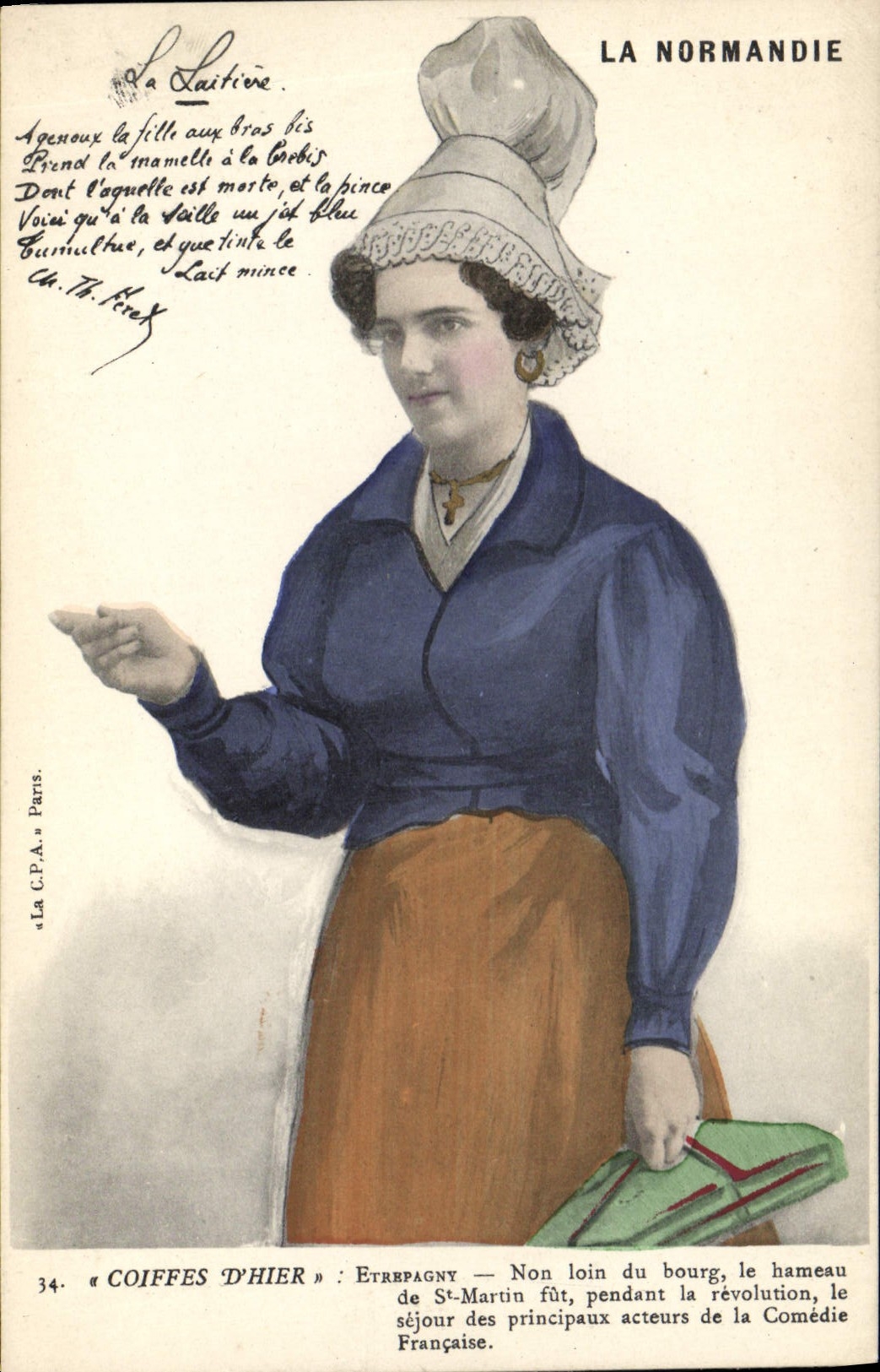 La Laitière — La Normandie — Éditeur La C.P.A. Paris, n°34