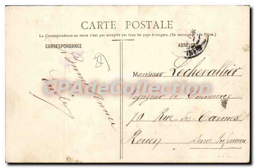 Bourgheroulde - L'Église (XVe siècle) — Collection A. Bonar, éditeur, Pont-Audemer — Verso