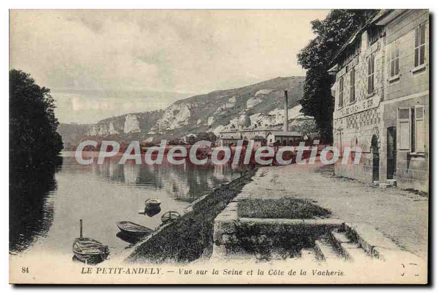 CPA Le Petit Andely Vue Sur La Seine Et La Cole De La Vacherie