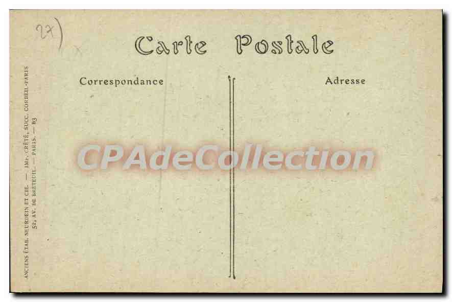 CPA Le Petit Andely Vue Sur La Seine Et La Cole De La Vacherie — Rückseite