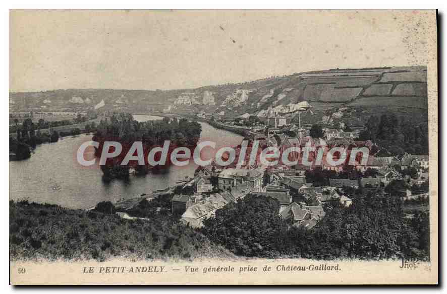 CPA Le Petit Andely Vue Generale Prise De Chateau Gaillard