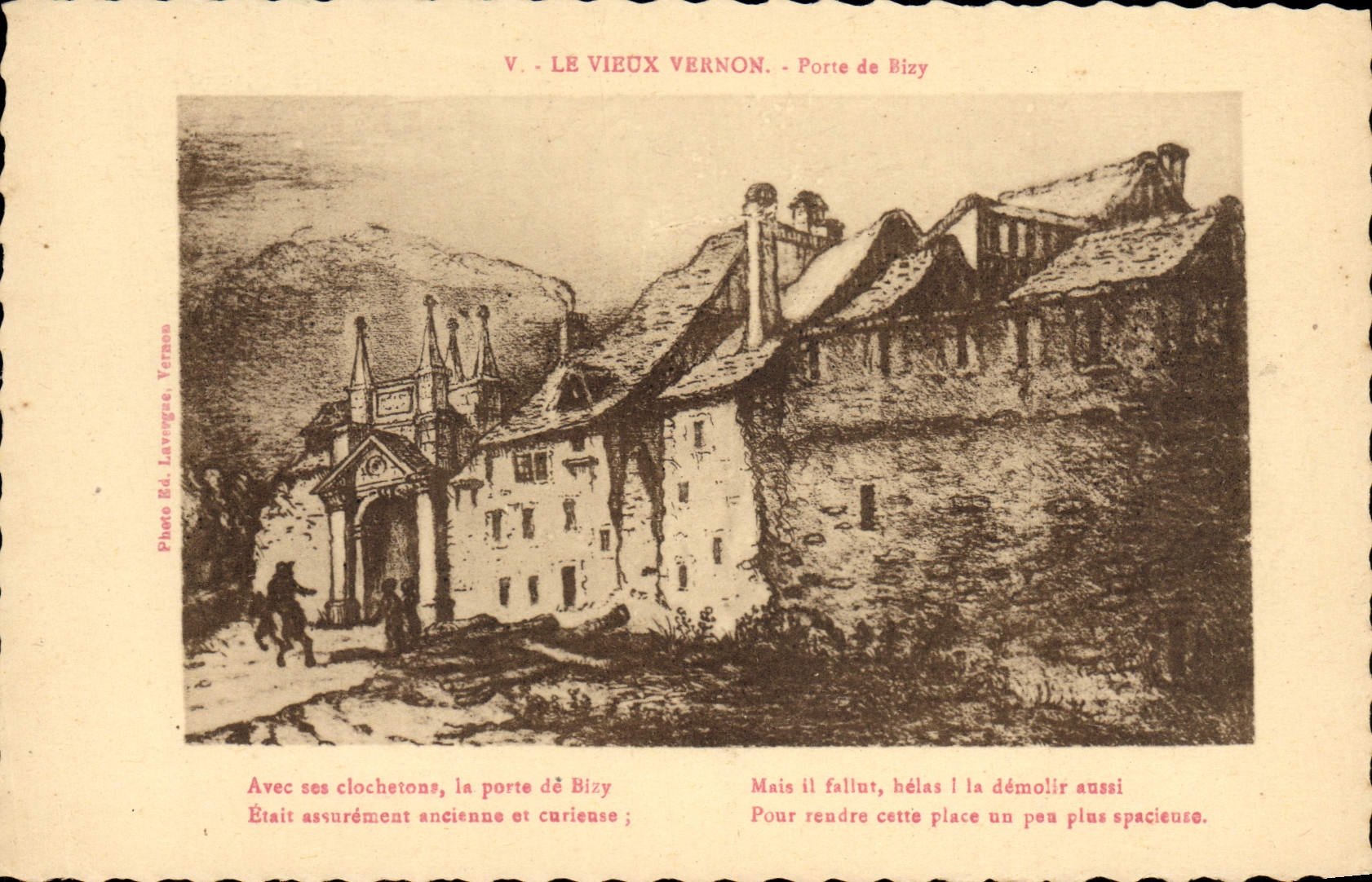 CPA Le Vieux Vernon Porte De Bizy