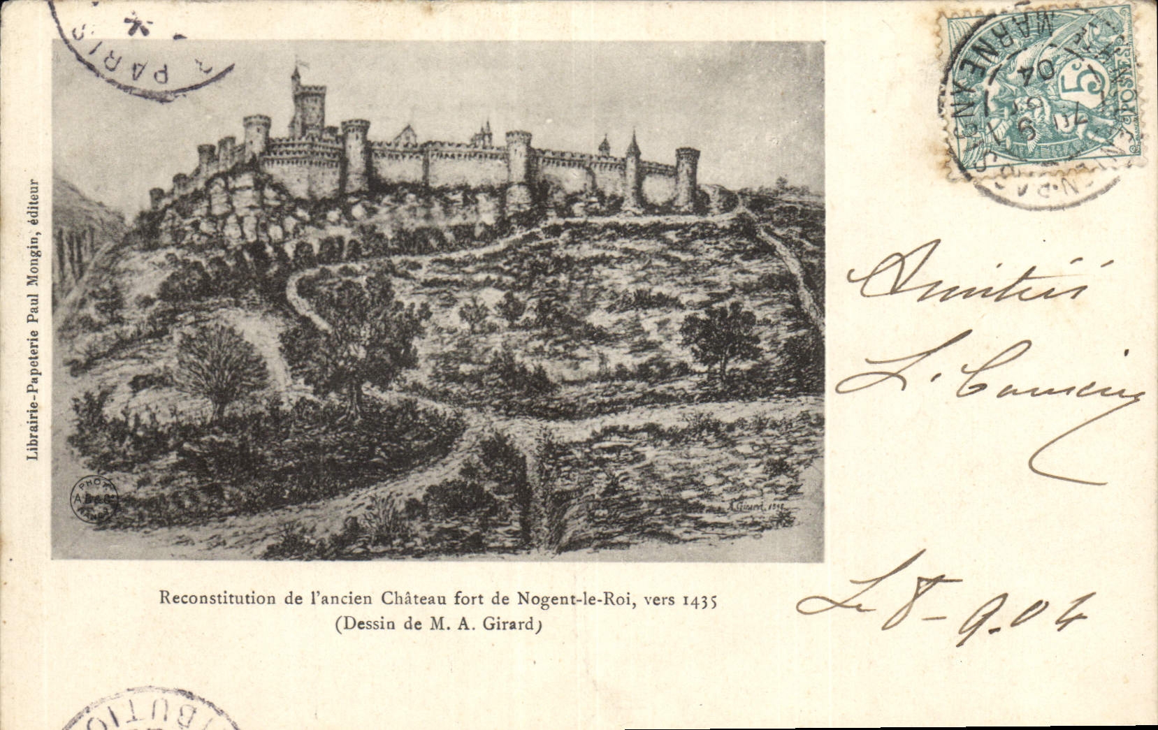 Château fort de Nogent-le-Roi — reconstitution vers 1435 — Librairie-Papeterie Paul Mongin, éditeur