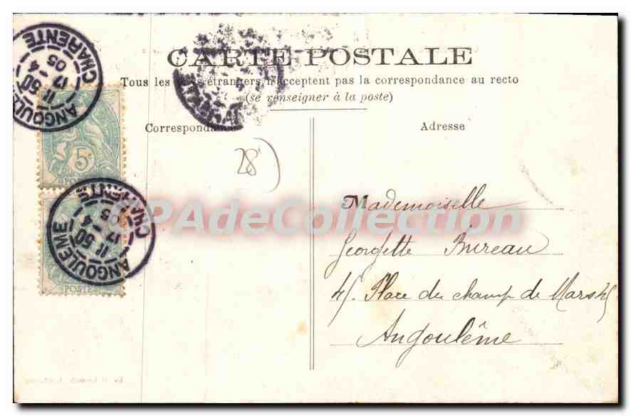 CPA Chateaudun Vue Prise De I'Avenue De La GAre — Verso