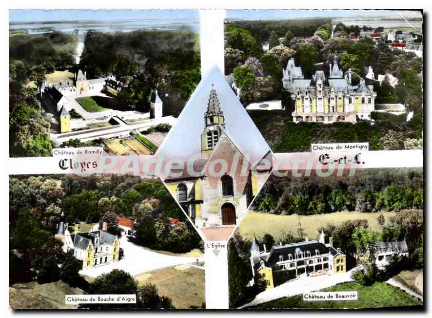 Cloyes-sur-Loire — Panoramablick auf die Schlösser und die Kirche — Verlag C.-et-L.