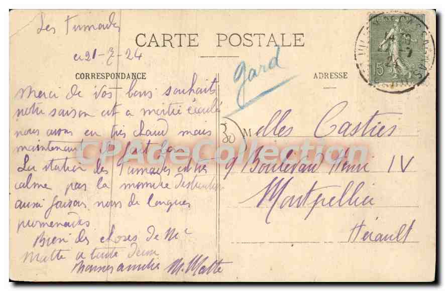 CPA Fumades La Vieille Eglise De Navacelles — Rückseite