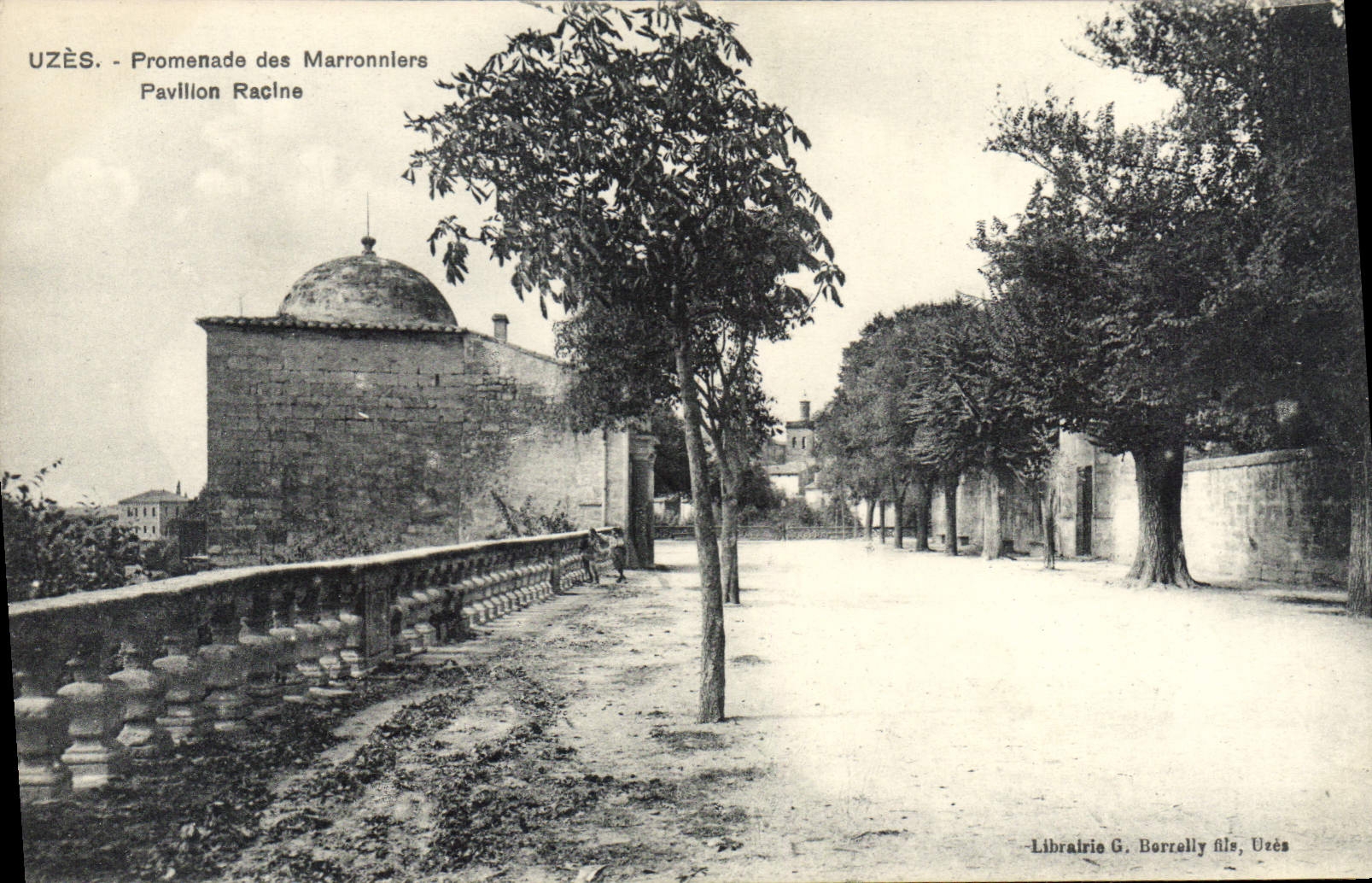 Uzès - Promenade des Marronniers - Pavillon Racine — Librairie G. Borrelly fils, Uzès