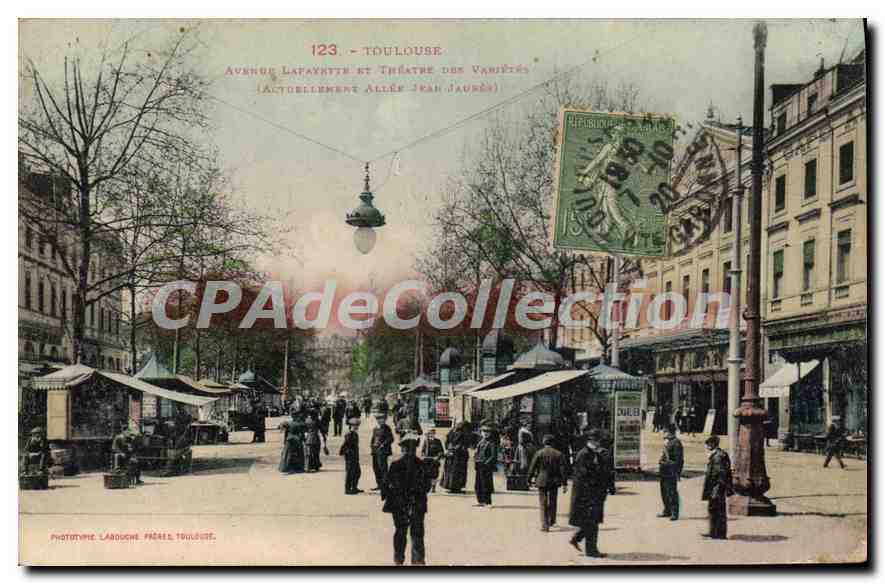 CPA Toulouse Ausue Lafaytte Et Treatre
