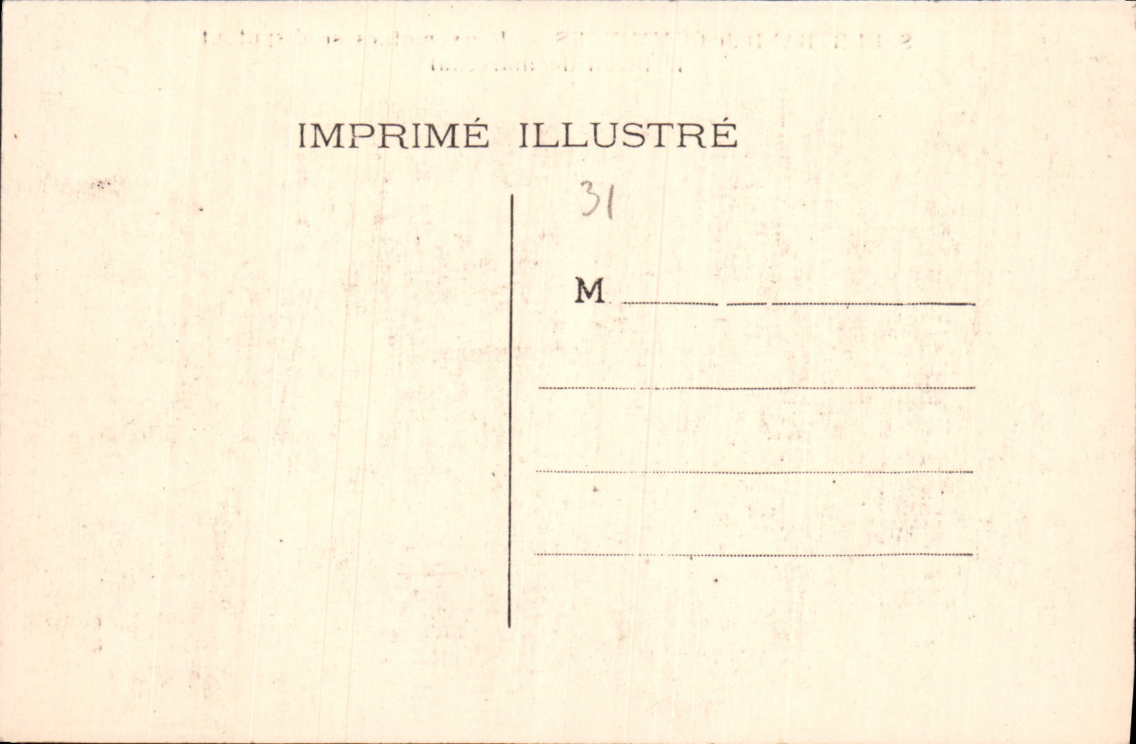Carte postale imprimée illustrée — série 31 — éditeur imprimeur non identifié