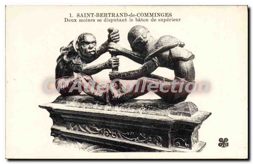 Saint-Bertrand-de-Comminges — Deux moines se disputant le bâton de supérieur — éditeur SPLE, n° 31