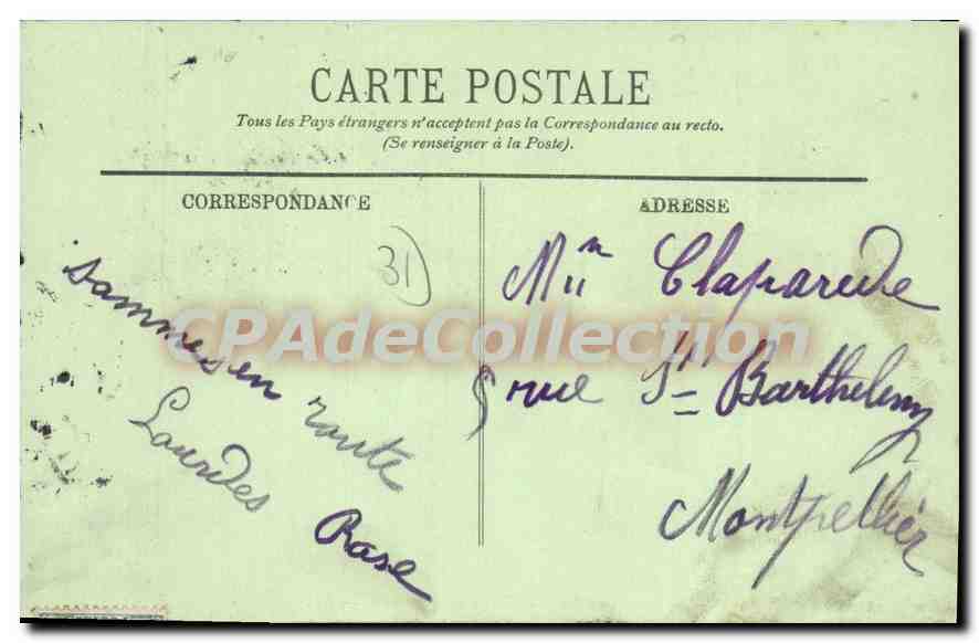 Toulouse — Le Canal du Midi, la Passerelle Negreny — LL. n° 157 — Verso