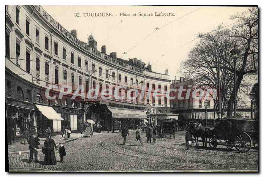 Toulouse - Place et Square Lafayette — S. Birou, éditeur, n°32