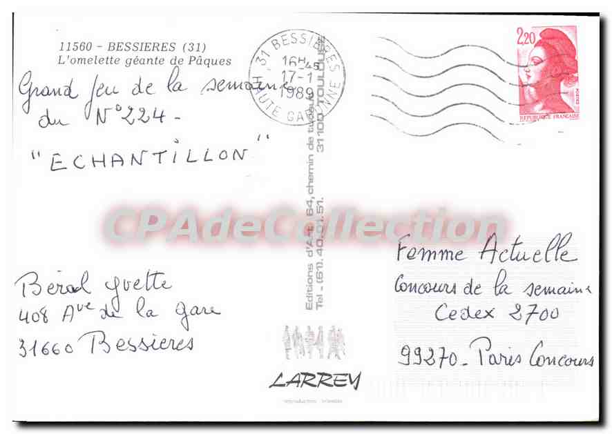 Grand feu de la Semaine - L'omelette géante de Pâques — Éditions d'Art 64, Bessières (31) — Reverso