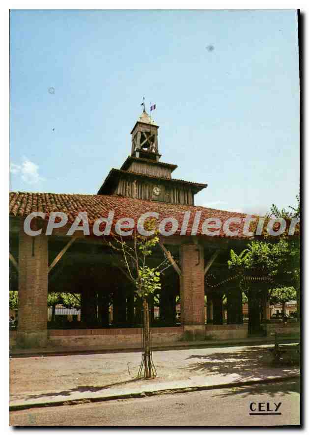 Cely — Halle avec clocher — CPAdeCollection - Anverso