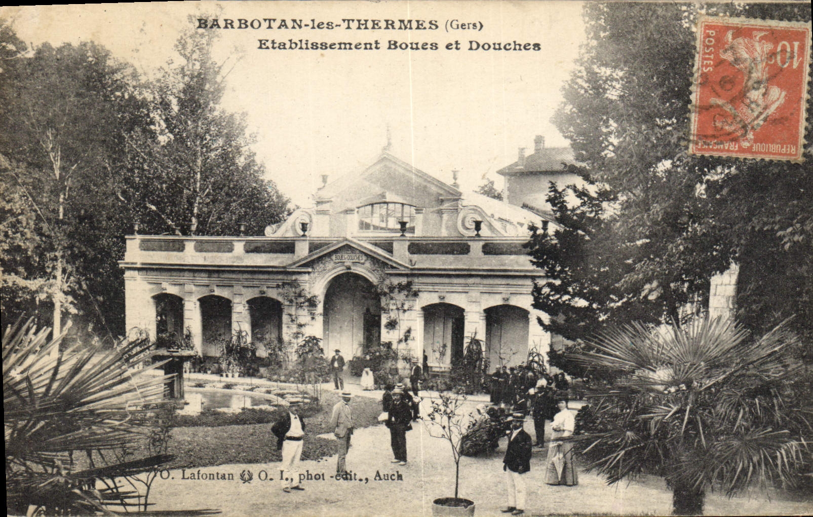 Barbotan-les-Thermes (Gers) — Établissement Boues et Douches — O. Lafontan & O. L., phot.-édit., Auch
