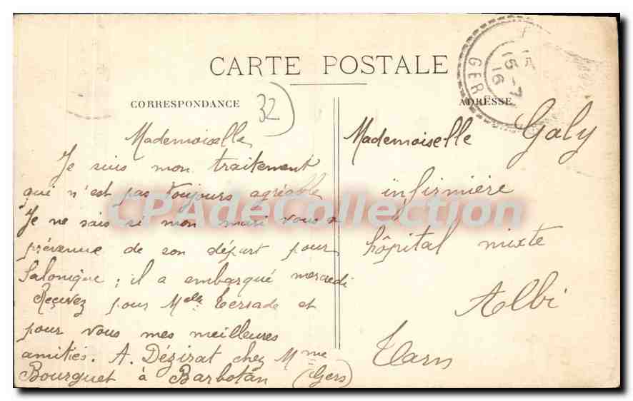 Barbotan-les-Thermes (Gers) — Établissement Boues et Douches — O. Lafontan & O. L., phot.-édit., Auch — Back