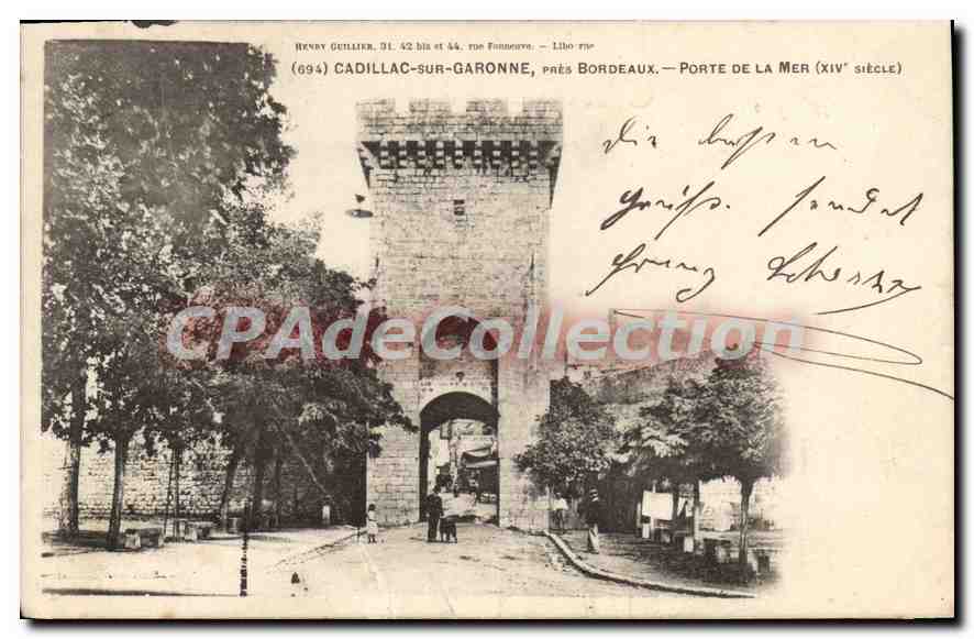 CPA Cadillac Sur Garonne Pres Bordeaux