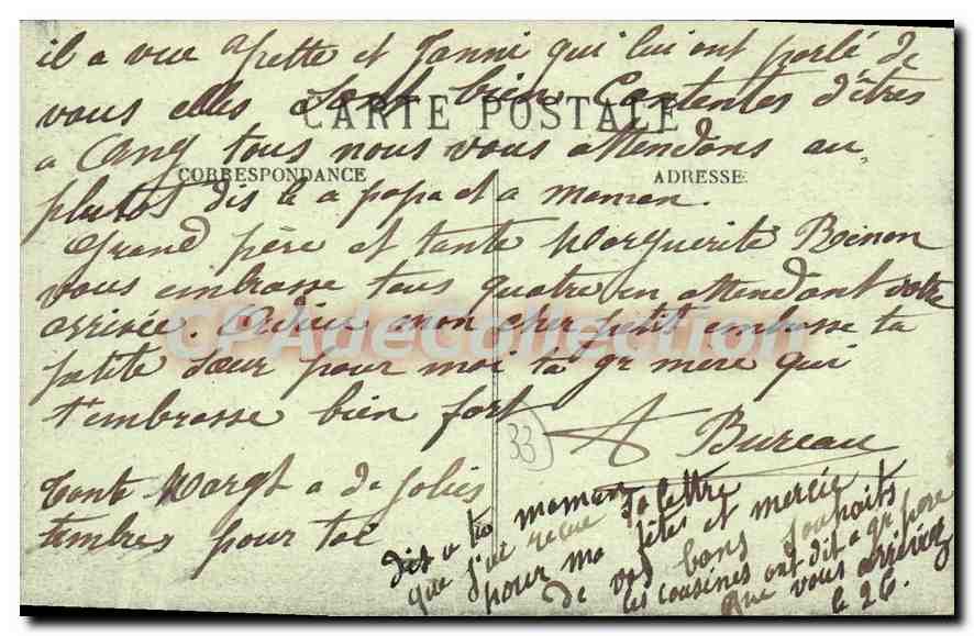 CPA Libourne Le Confluent De I'Isle Et De La Dordogne — Rückseite
