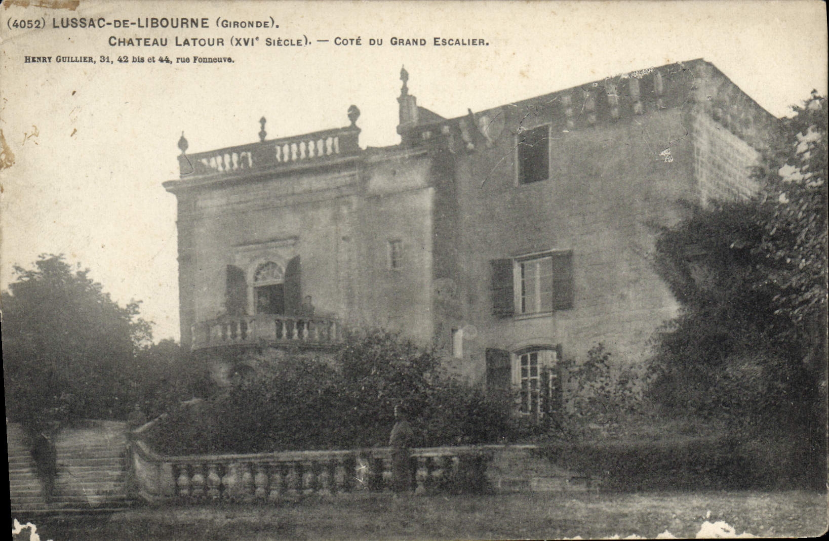 CPA Lussac De Libourne Chateau Latour Cote Du Grand Escalier