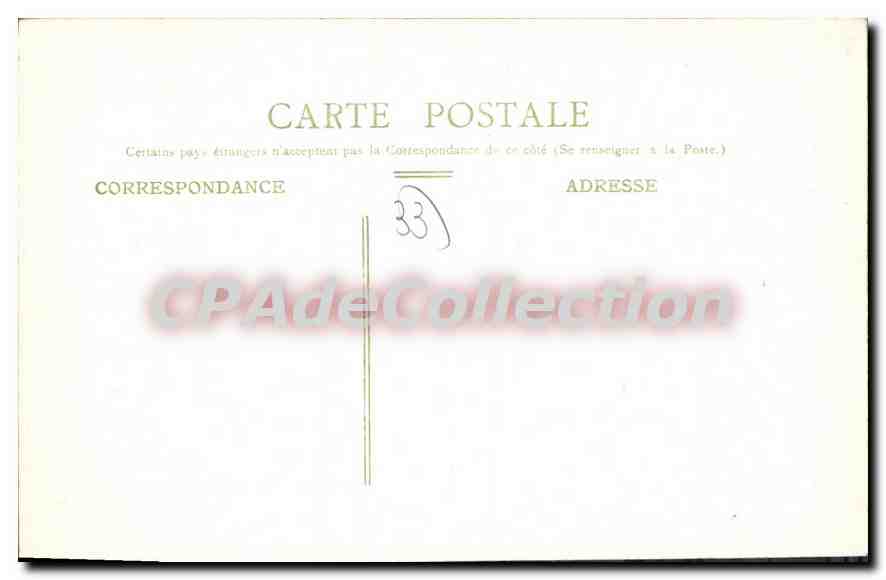 CPA Bordeaux La Tour St Michel — Verso
