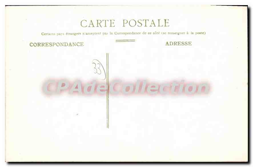 CPA Bordeaux L'Hotel De Ville — Verso
