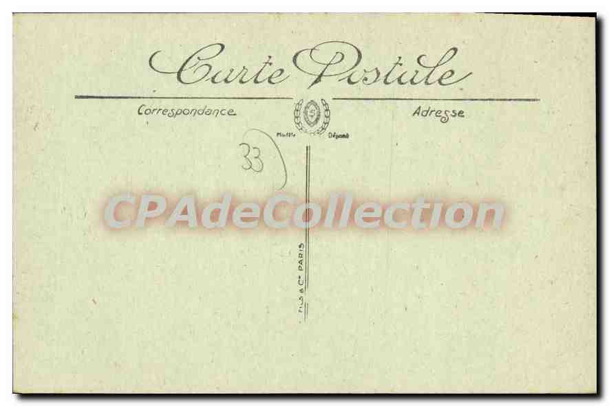 CPA Bordeaux Rue Et Port Dijeaux Dijeaux Gale And Street — Verso