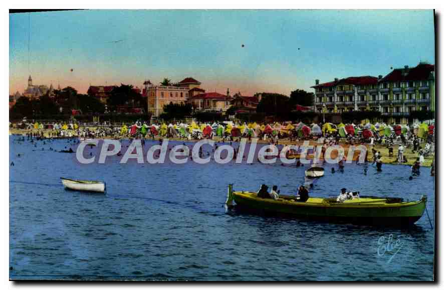 CPA Arcachon La Plage A I'Heure Du Bain