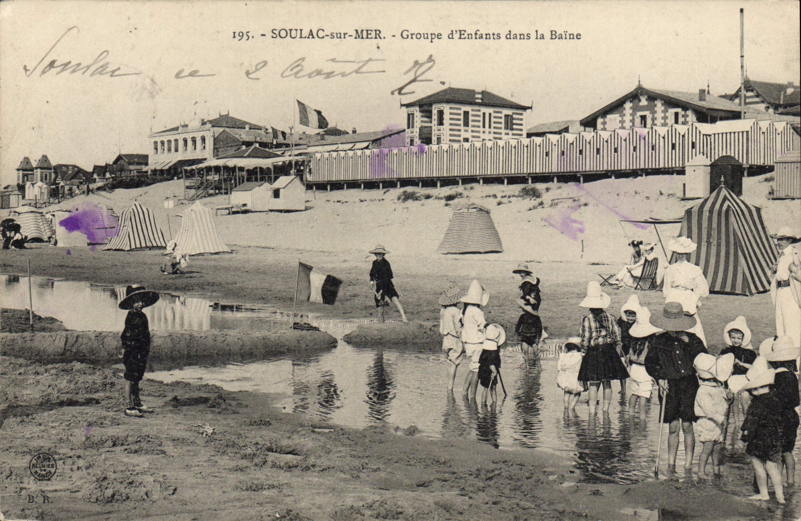Soulac-sur-Mer — Gruppe von Kindern im Hafen — B.R. n° 195