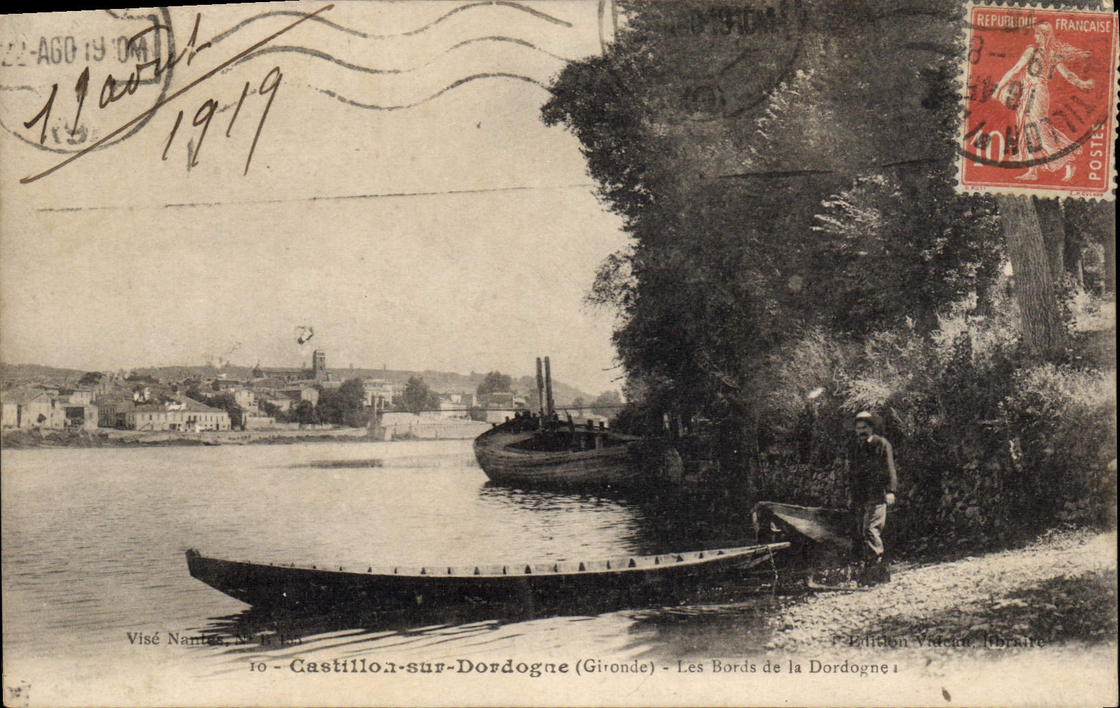 Castillon-sur-Dordogne (Gironde) — Die Ufer der Dordogne — Verlag: Palicion Viacca, Buchhändler