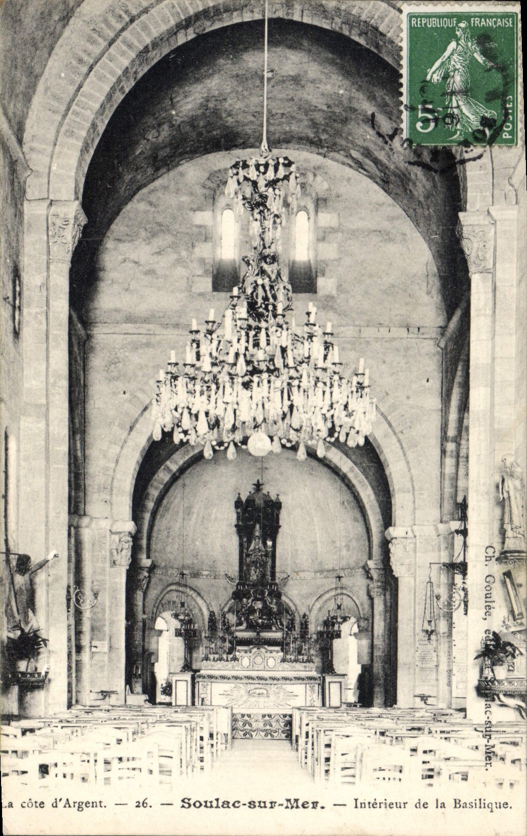 Innenansicht der Basilika — Soulac-sur-Mer — Ch. Gouley, Verlag