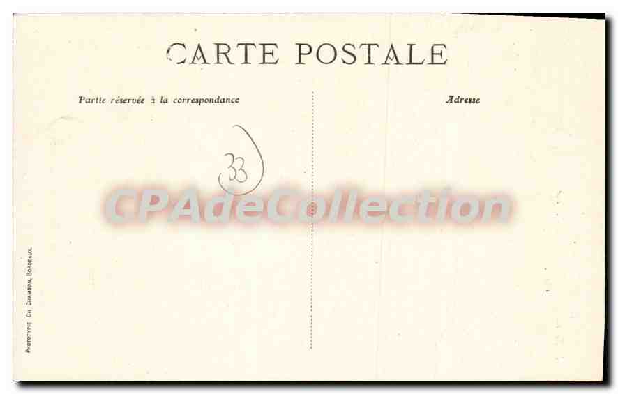 CPA Bordeaux La Fontaine Fondaudege Et I'Archeveche — Verso