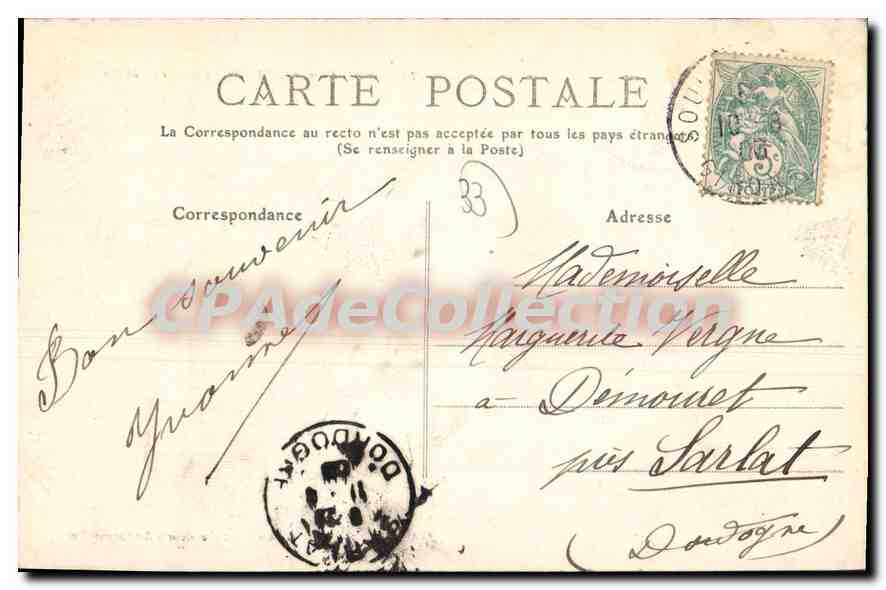 Soulac-sur-Mer — Strande bei Ebbe — Goullée, Verlag in Soulac-sur-Mer — Rückseite