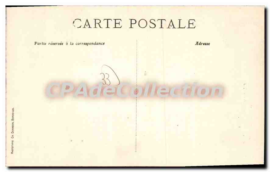 CPA Bordeaux La Fontaine Fondaudege Et I'Archeveche — Rückseite