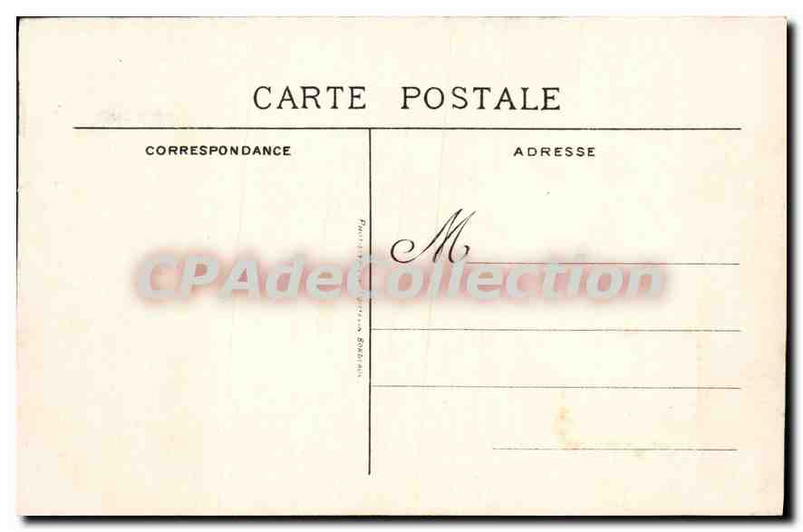 CPA Bordeaux Eglise Sainte Croix — Verso