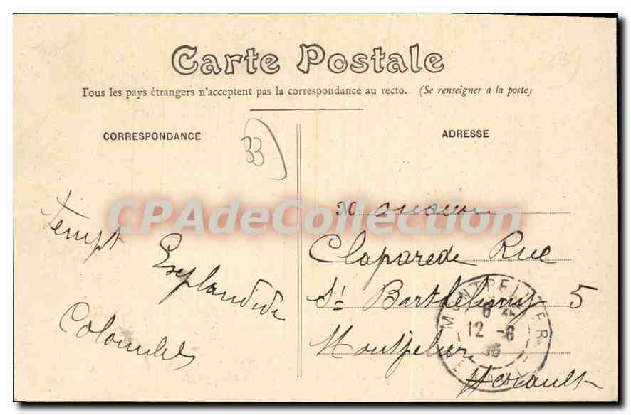 Arcachon — Das Strandkasino — Sammlung V Faure — Rückseite