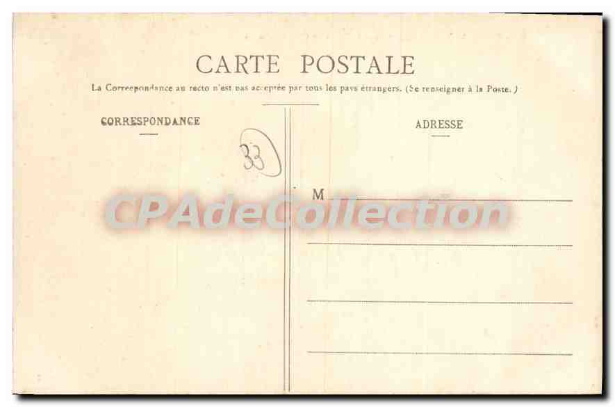 CPA BOrdeaux Le Prefecture Et Le Cours Du Chapeau Rouge — Verso