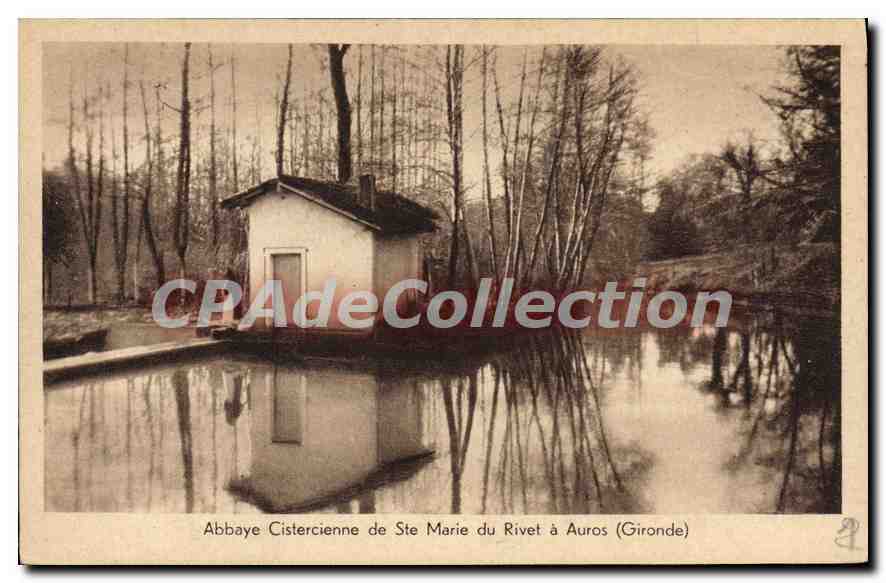 Abbaye Cistercienne de Ste Marie du Rivet à Auros (Gironde) — réservoir d'eau du moulin — Jean-Bernard, Édit., St-Étienne