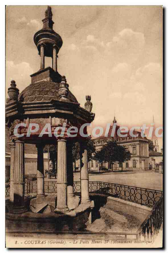 COUTRAS (Gironde) — Brunnen Henri IV (Historisches Denkmal) — Salmes Maran, n°8