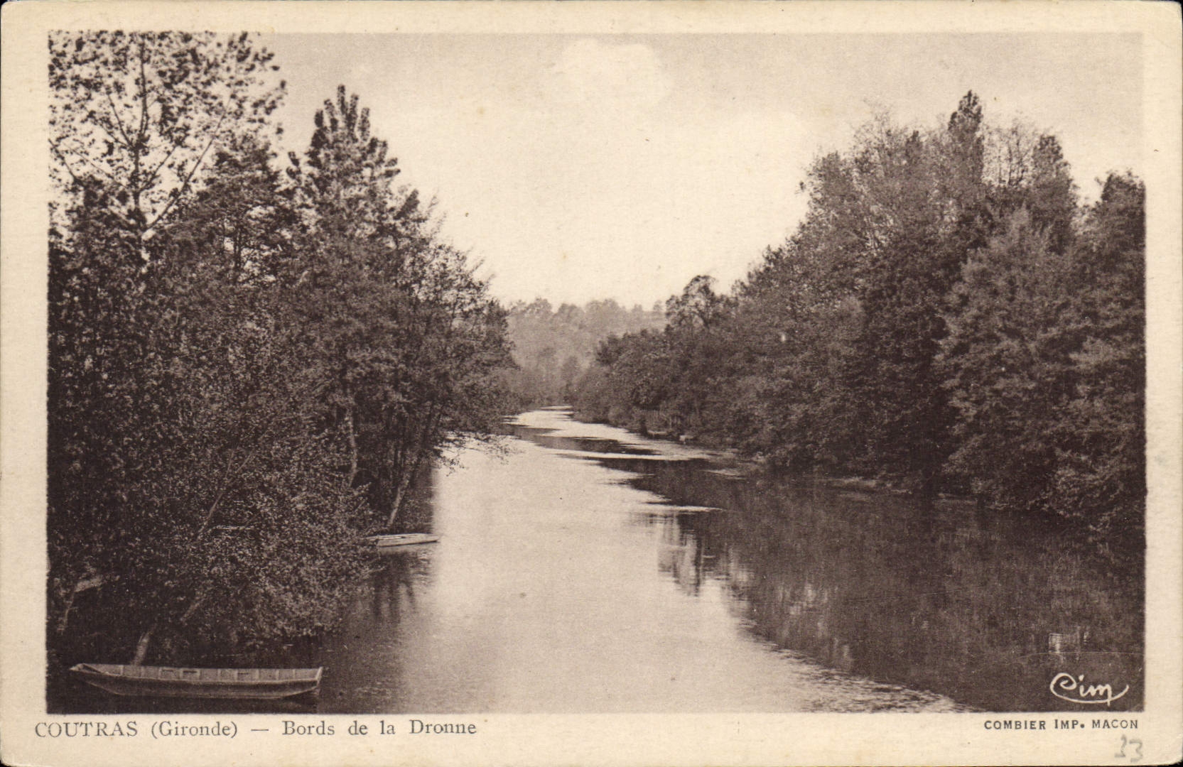 COUTRAS (Gironde) — Ufer der Dronne — Combier Imp. Nr. 13