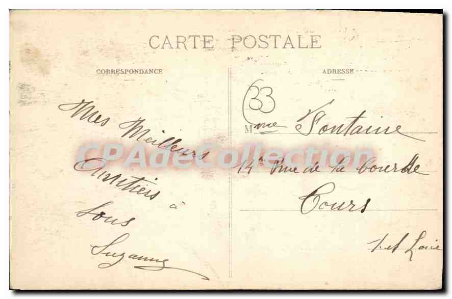 CPA Bordeaux Jardin Public Terrasse Et Allees — Verso