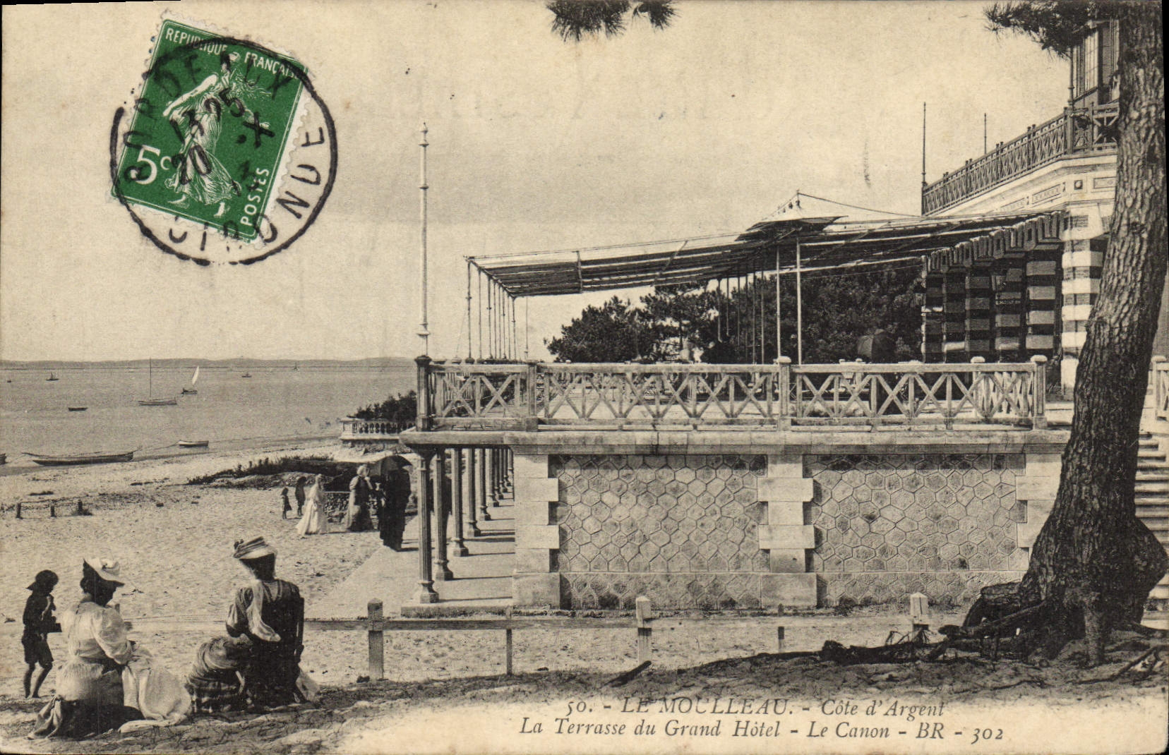 CPA Le Moulleau La Terrasse Du Grand Hotel
