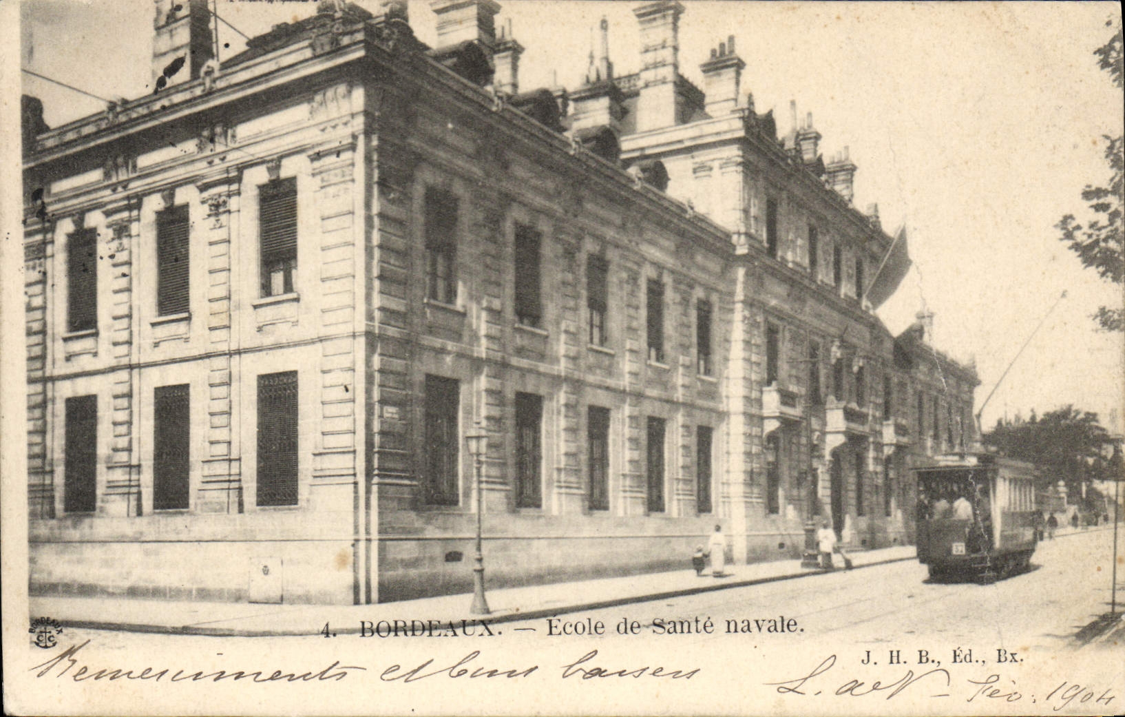 Bordeaux — École de Santé navale — J. H. B., Éd., Bx. — N°4