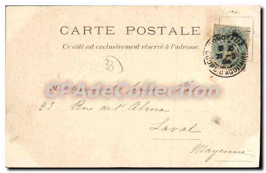 Bordeaux — École de Santé navale — J. H. B., Éd., Bx. — N°4 — Rückseite