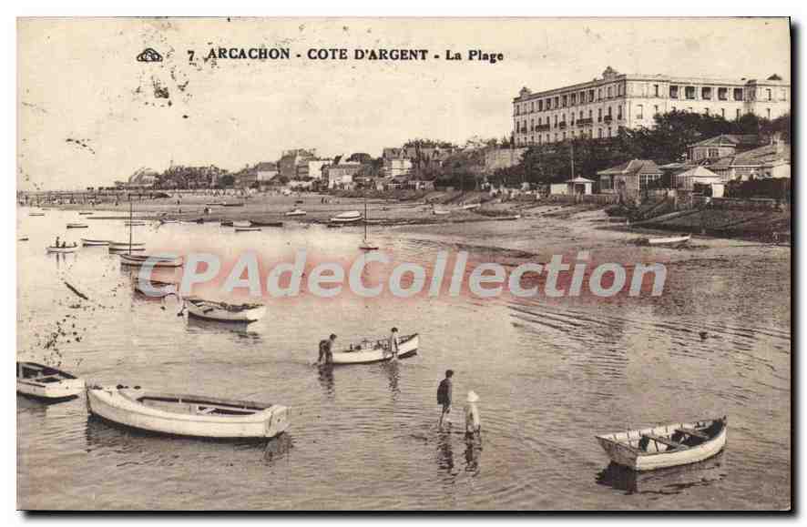 Arcachon - Côte d'Argent - Die Strand — unbekannter Verlag, Nr. 7