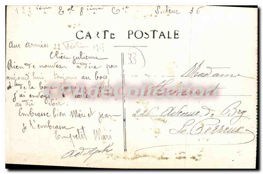 CPA Bordeaux Le Halle Et La Gare Du Midi — Verso