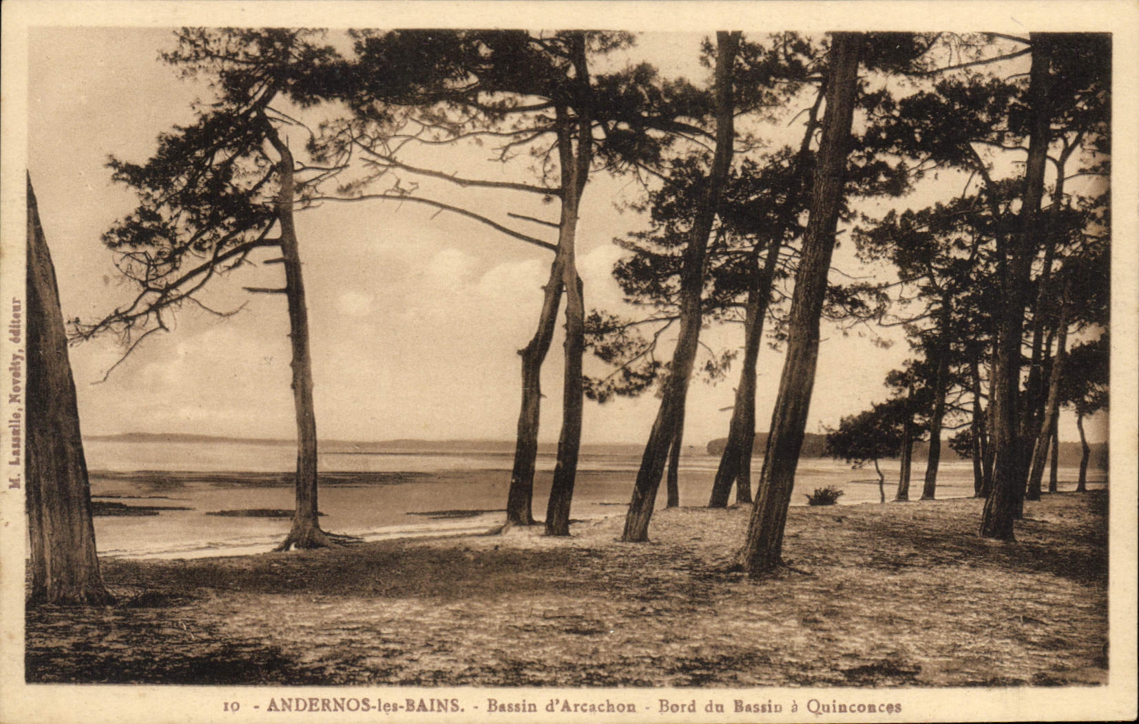 ANDERNOS-les-BAINS — Bassin d'Arcachon — Ufer des Bassins bei Quinconces — H. Lassalle, Norvèzy, Verleger
