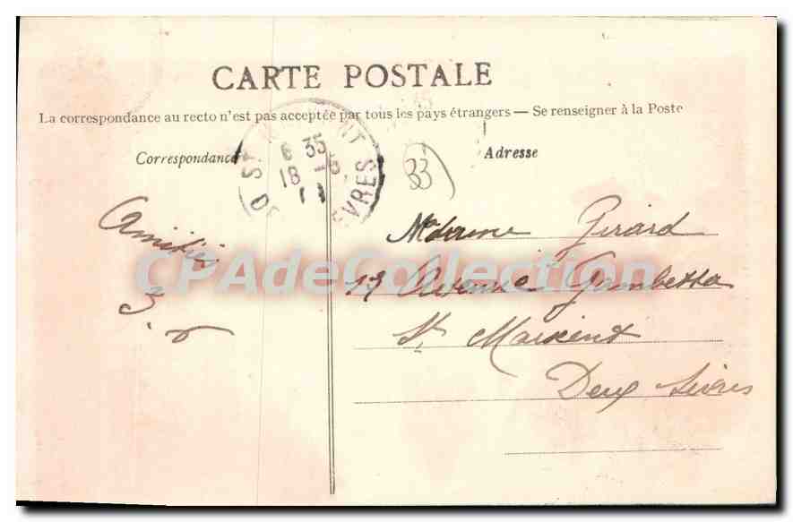 Talence (Gironde) — Innenansicht der Kirche — unbekannter Verlag, Nr. 65 — Rückseite