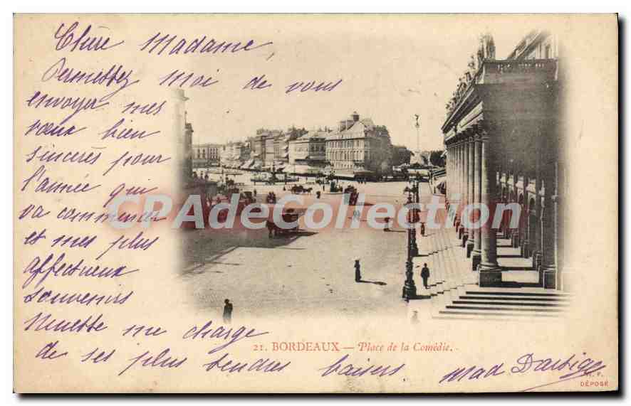 CPA Bordeaux Place De La Comedie