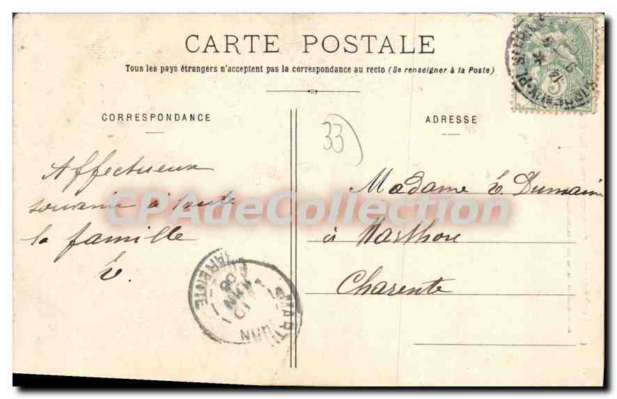 CPA Verdelais Clocher Et Eglise Notre Dame De — Back